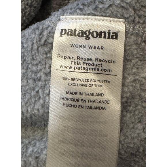 Small Patagonia Sleeve Quarter Zip Pullover Gray Sweater - Picture 10 of 11